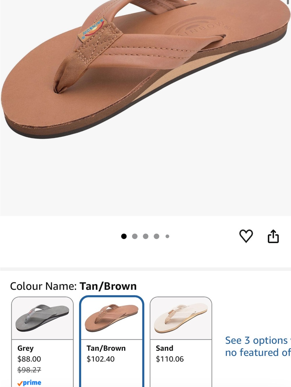 Rainbow Tan/Brown Women's Flip Flop Sandal